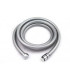 TUBO FLESSIBILE PER DOCCIA IN PVC COLORE SILVER ARGENTO F 1/2" X F 1/2" CM 150 - 3