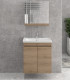 Mobile bagno sospeso 65cm con 2 porte e specchio contenitore ''New Sava'' elvezia