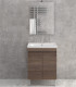 Mobile bagno a terra 65cm con 2 porte e specchio filo lucido ''New Sava'' brown