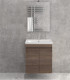 Mobile bagno sospeso 65cm con con sportelli e specchio filo lucido ''New Sava'' brown