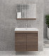 Mobile bagno sospeso 80cm con 2 porte e specchio contenitore ''New Sava'' brown