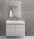 Mobile bagno sospeso 100cm con specchio filo lucido ''New Sava'' Ice Oak