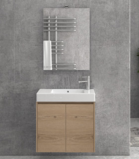 Mobile bagno sospeso 70cm con specchio filo lucido ''New Minos'' elvezia