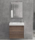 Mobile bagno sospeso 70cm con specchio filo lucido ''New Minos'' brown