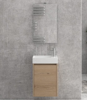 Mobile bagno sospeso 45cm con specchio filo lucido ''New Minos'' elvezia