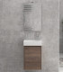 Mobile bagno sospeso 45cm con specchio filo lucido ''New Minos'' brown