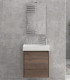 Mobile bagno sospeso 55cm con specchio filo lucido ''New Minos'' brown