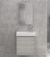 Mobile bagno sospeso 55cm con specchio filo lucido ''New Minos'' ice oak
