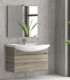 Mobile bagno sospeso 100 cm con cassetto con chiusura ammortizzata ''New Bianna'' colore Ice Oak
