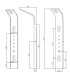 COLONNA IDROMASSAGGIO PANNELLO DOCCIA "GRANDE ELEA" IN ACCIAIO INOSSIDABILE 18/10 AISI 304 GETTI IDRO SELETTORE 4 FUNZIONI - 2