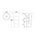 LAVABO A COLONNA FREESTANDING DA TERRA APPOGGIO CENTRO STANZA " LOUVRE" IN CERAMICA BIANCO - 2