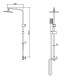 COLONNA ASTA SALISCENDI DOCCIA " VIKY " CON SOFFIONE QUADRO IN ACCIAIO INOX - 2