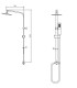COLONNA ASTA SALISCENDI DOCCIA FISSA " VASILEIA " CON SOFFIONE TONDO IN ABS - 2