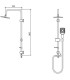 COLONNA ASTA SALISCENDI DOCCIA FISSA " GIOTA " CON SOFFIONE IN ABS - 2