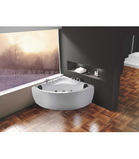 VASCA DA BAGNO IDROMASSAGGIO 140 CM 2 POSTI IN ACRILICO POSIZIONAMENTO AD ANGOLO "CONCORDIA" - 1