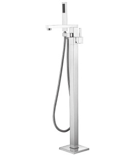 miscelatore vasca da terra alto quadro cromo centro stanza posizionamento libero freestanding ap shop online