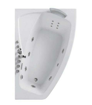 VASCA DA BAGNO IDROMASSAGGIO ASIMMETRICA SX CM 2 POSTI IN ACRILICO POSIZIONAMENTO AD ANGOLO "VESTA" - 2