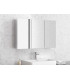 SPECCHIO BAGNO RETTANGOLARE CONTENITORE TRE ANTE STRUTTURA ALLUMINIO 1200 mm X 600 mm X 145 mm " ECONOMY1200" - 1