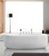 vasca da bagno idromassaggio 190 cm diana ovale bianca centro stanza moderna freestanding posizionamento libero ap shop online