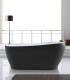 Vasca da bagno 170 cm nero opaco matt in acrilico moderna posizionamento libero centro stanza freestanding