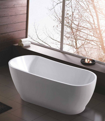 vasca in ceramica in acrilico 170 cm bianca centro stanza freestanding posizionamento libero atena ap shop online