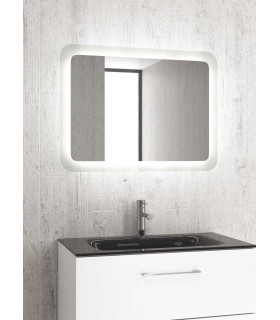 specchio bagno retroilluminato struttura in vetro 140 x 80 luce led rettangolare struttura in vetro ap shop online
