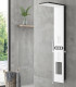 colonna doccia pannello doccia idromassaggio bianco nero touch in alluminio due postazioni getti tre funzioni ap shop online