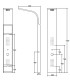 colonna pannello doccia idromassaggio finitura bianco opaco a7304b in alluminio scheda tecnica ap shop online