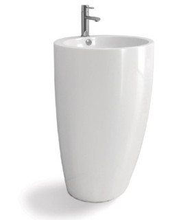 Lavabo da bagno a colonna posizionamento libero freestanding centro stanza in ceramica ap shop online