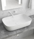 Lavabo bacinella bagno 60x40 da appoggio in solidsurface Bianco Opaco matt per mensoloni bagno ap shop online