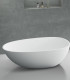 Vasca da bagno 170 cm Bianco Opaco ovale freestanding posizionamento libero centro stanza in Solidsurface ap shop online