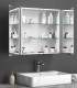 specchio bagno quadrato contenitore 2 ante doppia 60x60x14,5 ap shop online