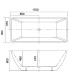 vasca da bagno acrilico bianca 170 centro stanza freestanding moderna piccola ap shop online