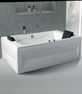 vasca da bagno d'arredo idromassaggio freestading centrostanza posizionamento libero cm 180x120 2 posti acrilico ap shop online