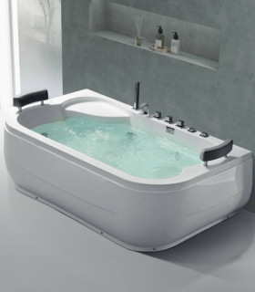 vasca da bagno idromassaggio 180 cm 2 due posti in scrilico posizionamento a parete ap shop online elizia