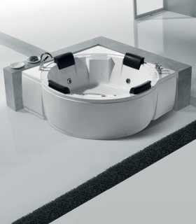 vasca da bagno idromassaggio 165 cm 4 quattro posti in acrilico tonda posizionamento ad angolo libera ap shop online