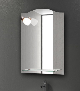 specchio bagno semplice in vetro luce applique rettangolare struttura in vetro 70x50 ap shop online
