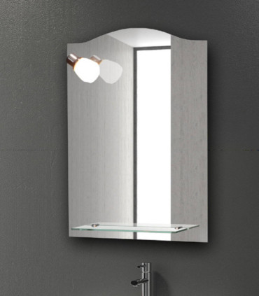 specchio bagno semplice in vetro luce applique rettangolare struttura in vetro 70x50 ap shop online