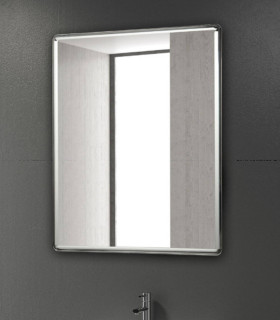 specchio bagno semplice profilo acciaio liscio reversibile 80x60 rettangolare ap shop online