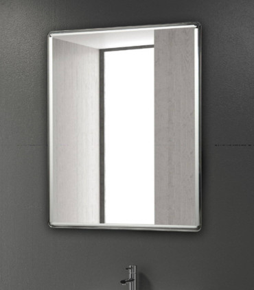 specchio bagno semplice profilo acciaio liscio reversibile 80x60 rettangolare ap shop online