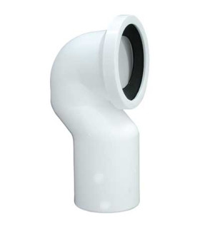 Curva per vaso universale scarico a parete Φ 100 con guarnizione - 1