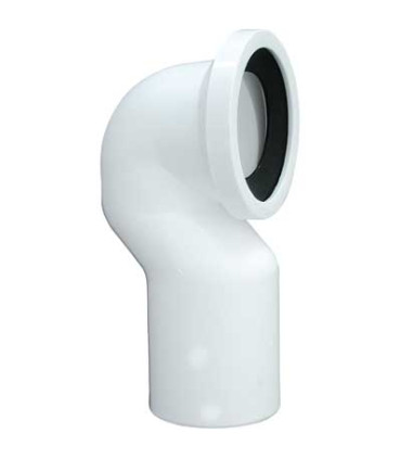 Curva per vaso universale scarico a parete Φ 100 con guarnizione - 1