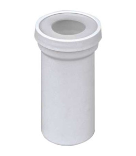 Tronchetto diritto per vaso universale scarico a parete Ø100 con guarnizione - 1