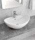Lavabo bacinella bagno 59x39x21 ovale da appoggio in ceramica Bianco lucido per mensoloni bagno ap shop online