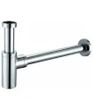 Sifone di scarico lavabo bagno d'arredo a bottiglia in ottone cromato a vista "LF9005" - 1