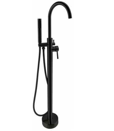miscelatore freestanding monocomando tondo per vasca da bagno da terra nero opaco posizionamento libero ap shop online