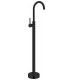 Rubinetto miscelatore freestanding monocomando lavabo tondo da terra nero opaco matt opaco posizionamento libero ap shop online