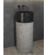 Lavabo in marmo a colonna freestanding da terra centro stanza Bora Nero in pietra ap shop online