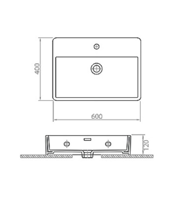 Lavabo bagno sospeso rettangolare 60x40 ceramica | AP SHOP ONLINE