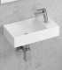 Lavabo bagno sospeso stretto in ceramica 46x26x10,5 cm rettangolare in ceramica Bianco ap shop online